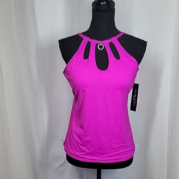 La Blanca Island Goddess Underwire Keyhole Tankini Top - Picture 2 of 16